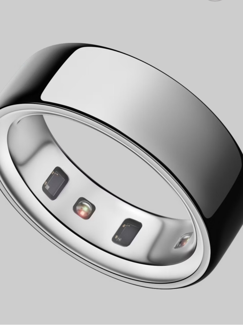 Oura Ring 4 Smart Ring - Silver and Black
